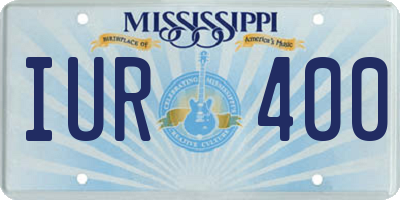 MS license plate IUR400
