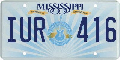 MS license plate IUR416