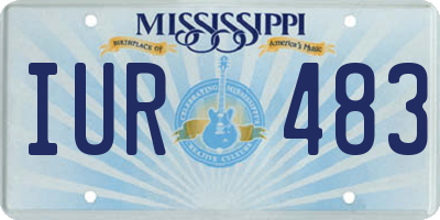 MS license plate IUR483