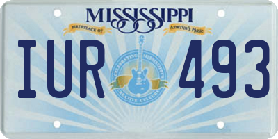 MS license plate IUR493