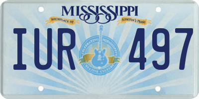 MS license plate IUR497