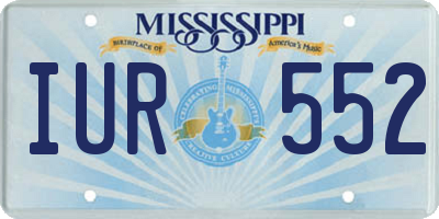 MS license plate IUR552