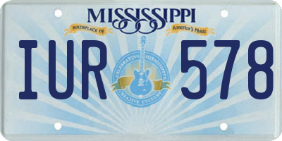 MS license plate IUR578