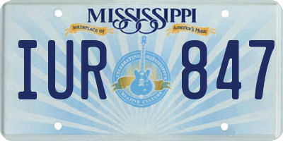 MS license plate IUR847