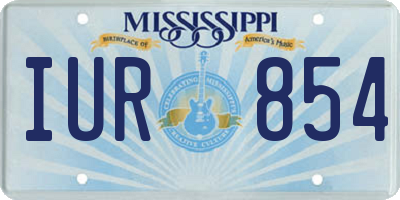 MS license plate IUR854