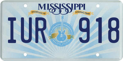 MS license plate IUR918