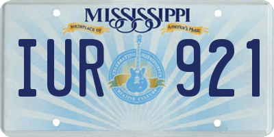 MS license plate IUR921