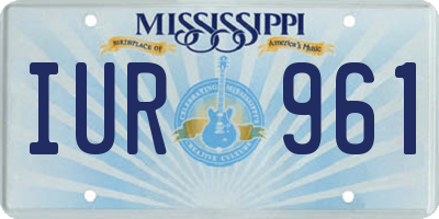 MS license plate IUR961
