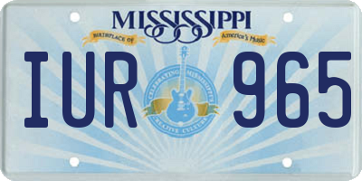 MS license plate IUR965