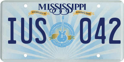 MS license plate IUS042