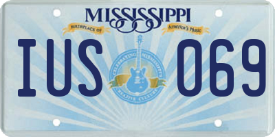 MS license plate IUS069
