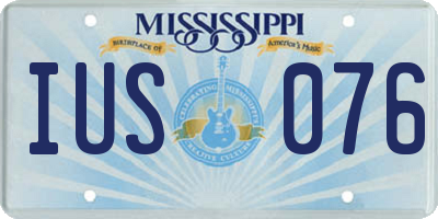 MS license plate IUS076