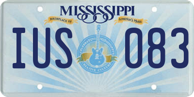 MS license plate IUS083