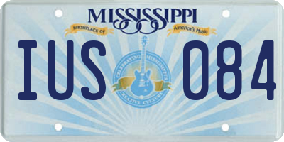 MS license plate IUS084