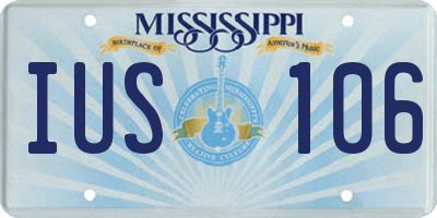 MS license plate IUS106