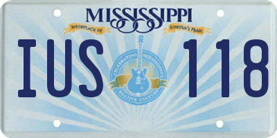 MS license plate IUS118