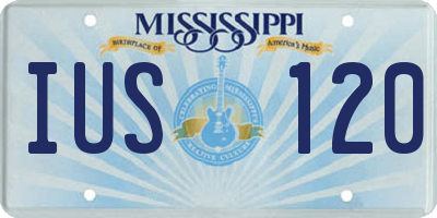 MS license plate IUS120