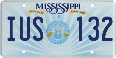 MS license plate IUS132