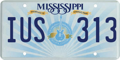 MS license plate IUS313