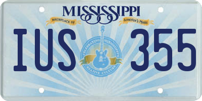 MS license plate IUS355