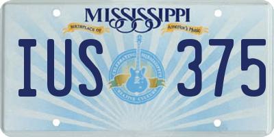MS license plate IUS375