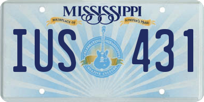 MS license plate IUS431