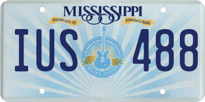 MS license plate IUS488