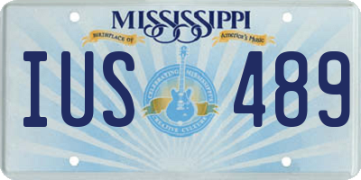 MS license plate IUS489