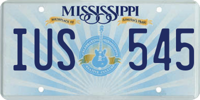 MS license plate IUS545