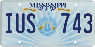 MS license plate IUS743