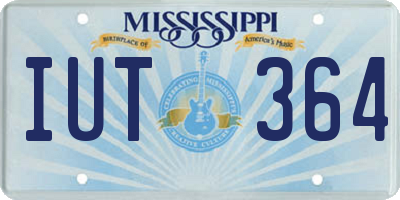 MS license plate IUT364