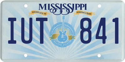 MS license plate IUT841