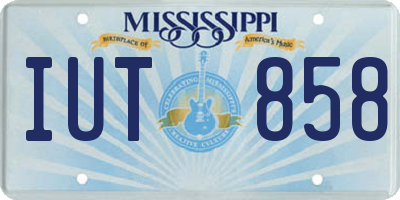 MS license plate IUT858
