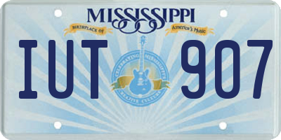 MS license plate IUT907