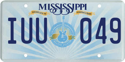MS license plate IUU049