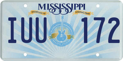 MS license plate IUU172