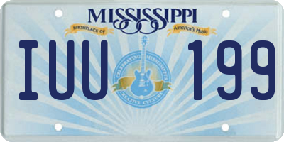 MS license plate IUU199