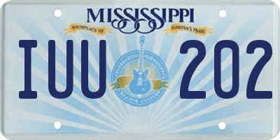 MS license plate IUU202