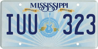 MS license plate IUU323