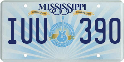 MS license plate IUU390