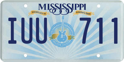 MS license plate IUU711