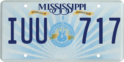 MS license plate IUU717