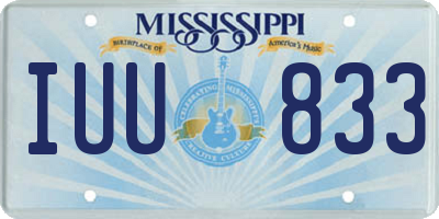 MS license plate IUU833
