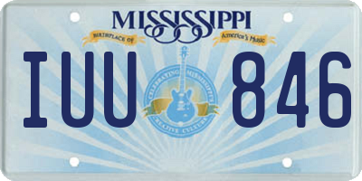 MS license plate IUU846