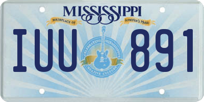 MS license plate IUU891