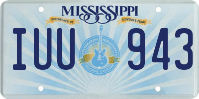 MS license plate IUU943