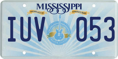 MS license plate IUV053