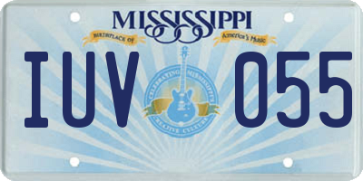 MS license plate IUV055