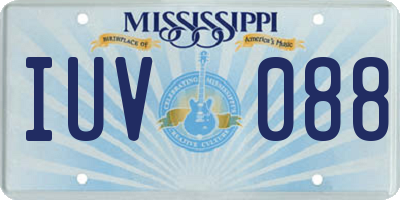 MS license plate IUV088