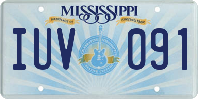 MS license plate IUV091